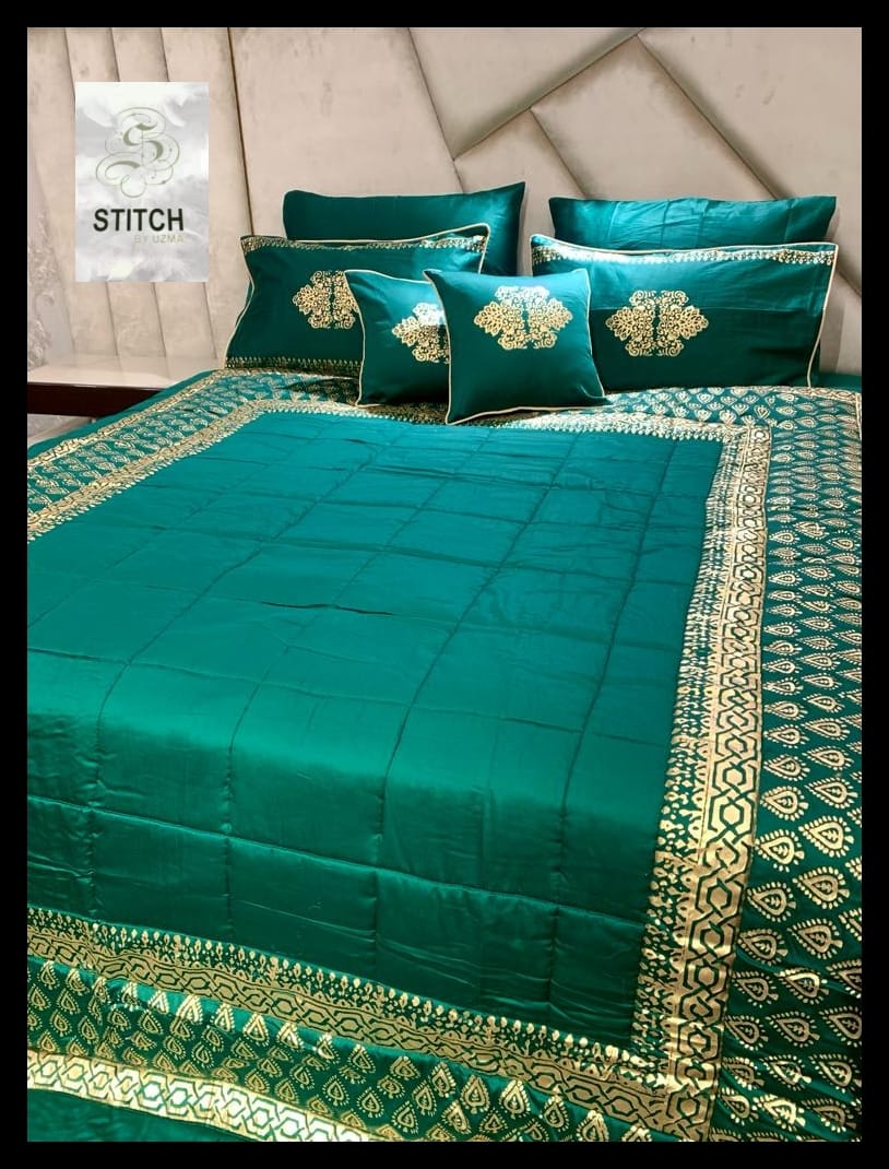 Green and Gold Blockprint