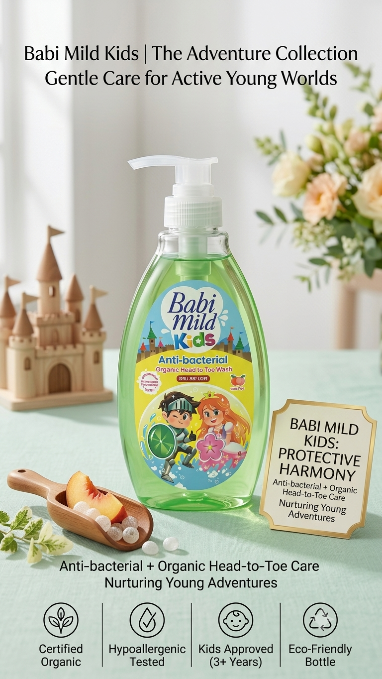 Babi Mild Kids Anti-Bacterial Organic Head-to-Toe Wash